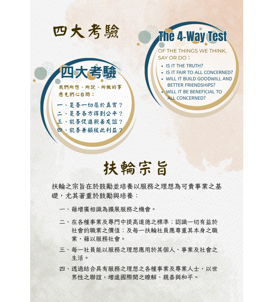 扶輪宗旨&四大考驗